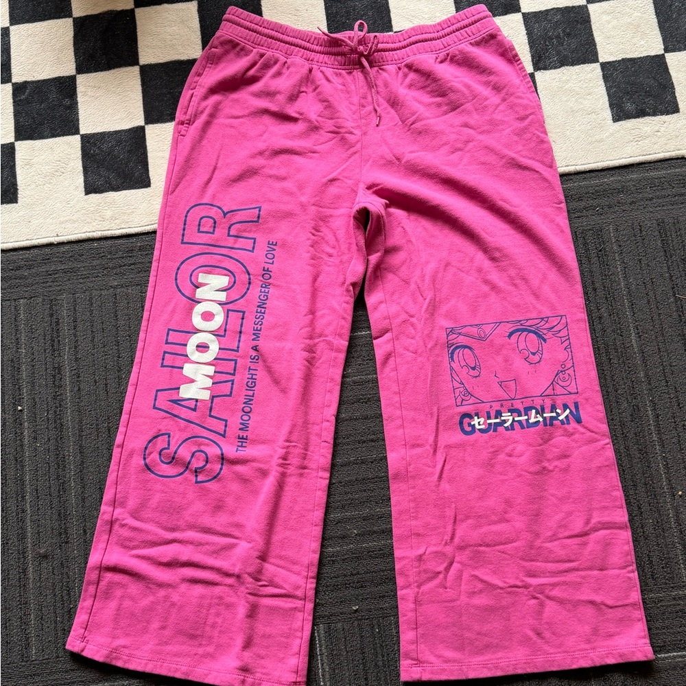 Size XL Hot Pink Sailor Moon Kawaii Sweat Pants Sweats